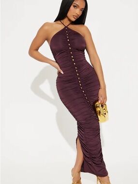 Regina Halter Maxi Dress - Purple